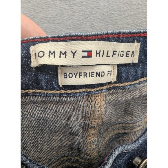 Tommy Hilfiger Jeans Womens 8R Blue Medium Wash Boyfriend Fit Denim 0821402 - Picture 15 of 16